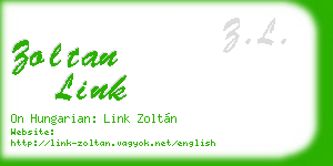 zoltan link business card